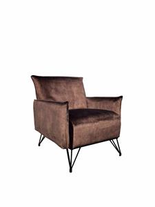 Loods XL Fauteuil Noah velvet bruin