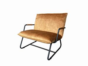 Loods XL Fauteuil Rosalie velvet geel