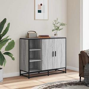 vidaXL Dressoir 92x35x76 cm bewerkt hout grijs sonoma eikenkleurig