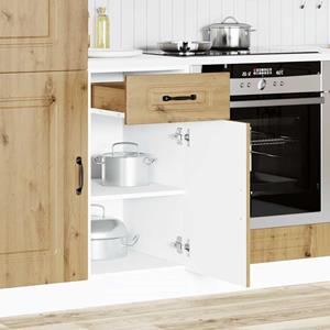 vidaXL Keuken onderkast Kalmar bewerkt hout artisanaal eikenkleur
