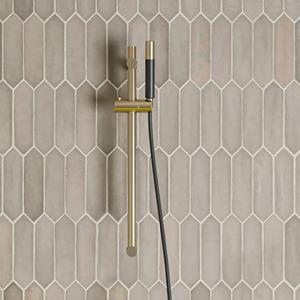 Saniclear Brass Pro glijstangset met staafhanddouche geborsteld messing - mat goud