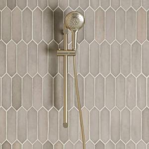 Saniclear Brass glijstangset met 2 standen handdouche geborsteld messing - mat goud
