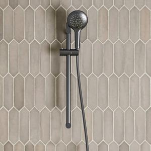 Saniclear Iron glijstangset met 2 standen handdouche verouderd ijzer - gunmetal