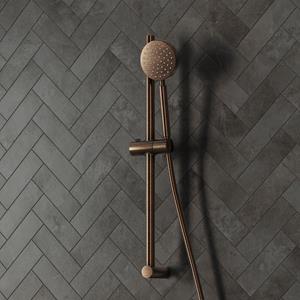 Saniclear Antique glijstangset met Vision handdouche verouderd messing