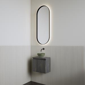 Boss & Wessing Fonteinset | BWS Leto | Zwart Eiken | Waskom Mat Olijf Groen