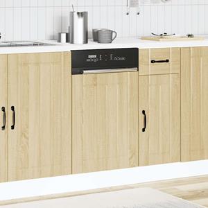 vidaXL Vaatwaspaneel Lucca bewerkt hout sonoma eikenkleurig
