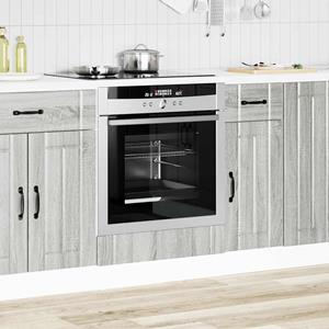 vidaXL Ovenkast Lucca bewerkt hout grijs sonoma eiken