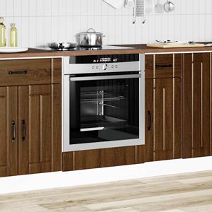 vidaXL Ovenkast Lucca bewerkt hout bruin eikenkleur