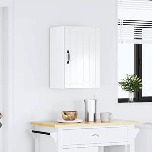 vidaXL Keukenwandkast Lucca bewerkt hout hoogglans wit