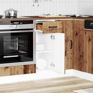 vidaXL Keuken onderkast Lucca bewerkt hout oud houtkleurig