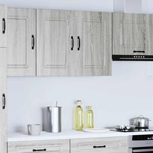 vidaXL Keukenwandkast Kalmar bewerkt hout grijs sonoma eiken