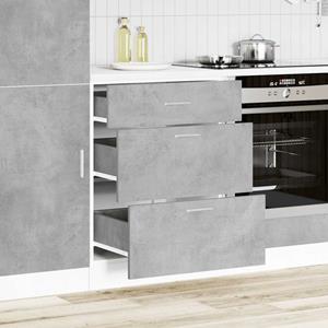 vidaXL Keuken onderkast bewerkt hout betongrijs