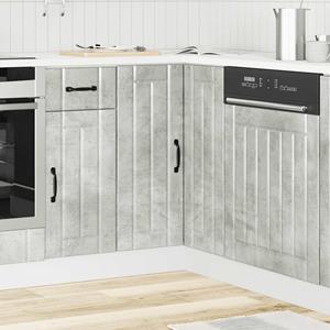 vidaXL Keuken hoekonderkast Lucca bewerkt hout betongrijs