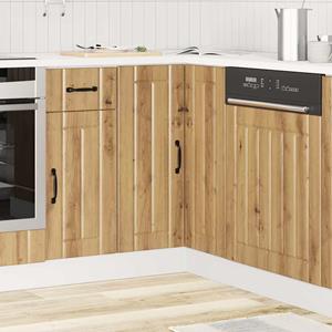 vidaXL Keuken hoekonderkast Lucca bewerkt hout artisanaal eikenkleur