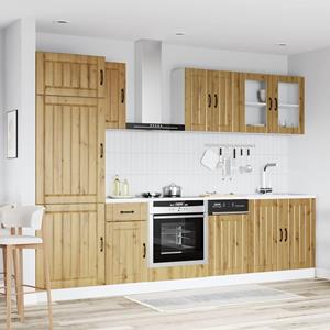 vidaXL 8-delige Keukenkastenset Kalmar bewerkt hout artisanaal eiken