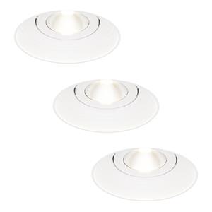 HOFTRONIC™ 3x Lugo LED - Trimless Spots - Inbouwspot Wit - Dimbaar - 5 Watt 450 Lumen - 2700K Warm Wit Licht - Kantelbaar - IP65 - Voor Binnen & Buiten