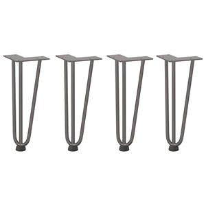 vidaXL Haarspeld tafelpoten 4 st 30 cm massief staal naturel