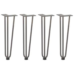 vidaXL Haarspeld tafelpoten 4 st 42 cm massief staal naturel