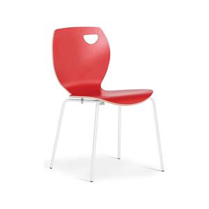 Kuipstoel Laura, stapelbaar, VE = 4 stuks, rood/wit