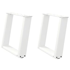 vidaXL Salontafelpoten 2 st U-vormig 50x(42-43) cm staal wit