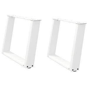 vidaXL Salontafelpoten 2 st U-vormig 70x(42-43) cm staal wit