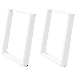 vidaXL Eettafelpoten 2 st U-vormig 70x(72-73) cm staal wit