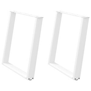 vidaXL Eettafelpoten 2 st U-vormig 80x(72-73) cm staal wit