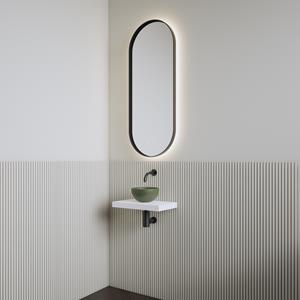 Boss & Wessing Fonteinset | BWS Leto | Planchet Kristal Wit | Waskom Mat Olijf Groen