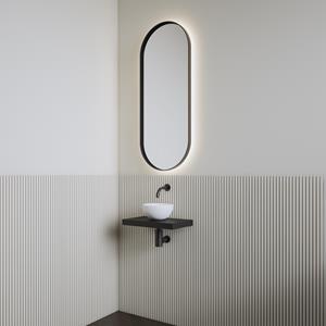 Boss & Wessing Fonteinset | BWS Leto | Planchet Mat Zwart | Waskom Mat Wit