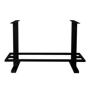 Furniture Legs Europe Stalen bartafel zwart 180 bij 60 cm en hoogte 105 cm (8 x 8 cm)