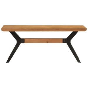 vidaXL Eetkamerbank 110x40x46 cm massief acaciahout en staal