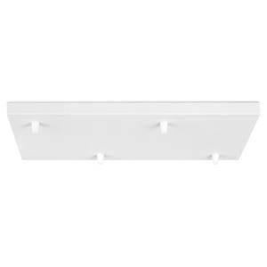 Plafondkap 4L - Metaal - Lamponderdeel - 25 x 47 x 4.5 cm - Rechthoekig - Ontworpen voor plafondlampen, hanglampen