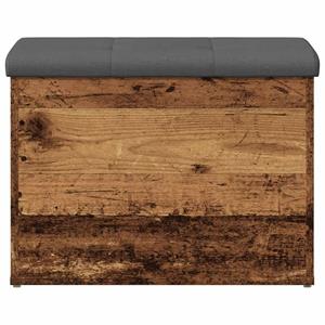 vidaXL Opbergbankje 62x42x45 cm bewerkt hout oud houtkleurig