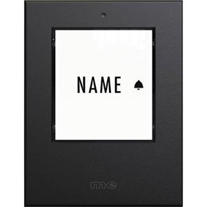 M-e modern-electronics 41421 Belknop Verlicht, Met naambord RVS, Antraciet (mat)