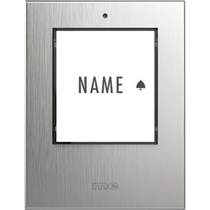 M-e modern-electronics 41420 Belknop Verlicht, Met naambord RVS (geborsteld)