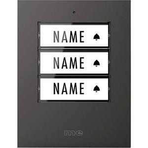M-e modern-electronics 41427 Belknop Verlicht, Met naambord Antraciet