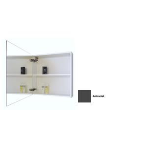 Sanicare Spiegelkast  Qlassics 60 cm 1 Deur Antraciet Links