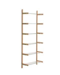 Kave Home Wandrek Sitra Eikenhout en glas, 202 x 90cm - Bruin