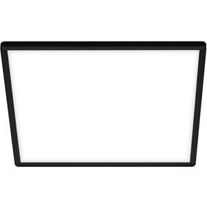 Briloner Leuchten Led-paneel 7156415 SLIM Plafondlamp, 29,3x29,3x2,8 cm, zwart, 18W, woonkamer, slaapkamer