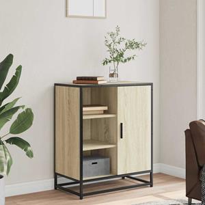 vidaXL Dressoir 62x35x76 cm bewerkt hout sonoma eikenkleurig