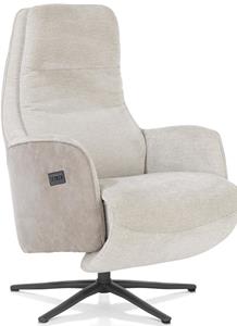 Felino relaxfauteuil 2-m. - manuele hoofdsteun - incl.accu - poot graphiet - Livigno/Oregon kiezel