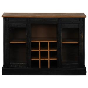 vidaXL Dressoir HALDEN 2 schuifdeuren 112x40x80 cm massief hout zwart