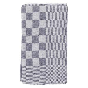Merkloos Theedoeken Geblokt 60x65 Blauw Pak A 6 St.