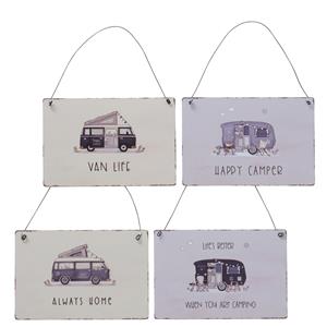 Boltze Home Decobord Metaal Met Camper Vanlife- 21x14cm