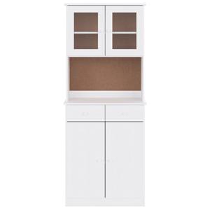 vidaXL Hoge kast ALTA 77x35x188 cm massief grenenhout wit