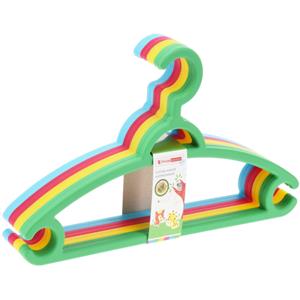 Storage Solutions kledinghangers kids - 8x - kunststof - multicolor -