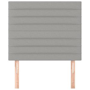 VidaXL Hoofdborden 2 st 80x5x78/88 cm stof lichtgrijs