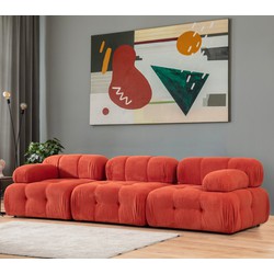 Atelier Del Sofa Modulaire zitbank Bubble Deluxe ribstof | 