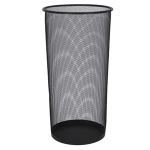 Gerimport Paraplubak/parapluhouder - zwart - draad metaal - D26 x H50 cm -