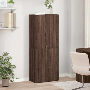 vidaXL Archiefkast 60x32x153 cm bewerkt hout bruin eikenkleur